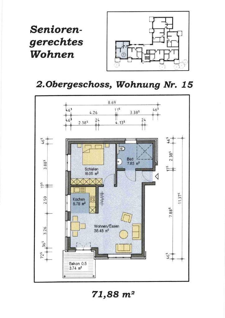 Barrierearme 2-Zimmer-Wohnung in seniorengerechter Wohnanlage - Photo 2